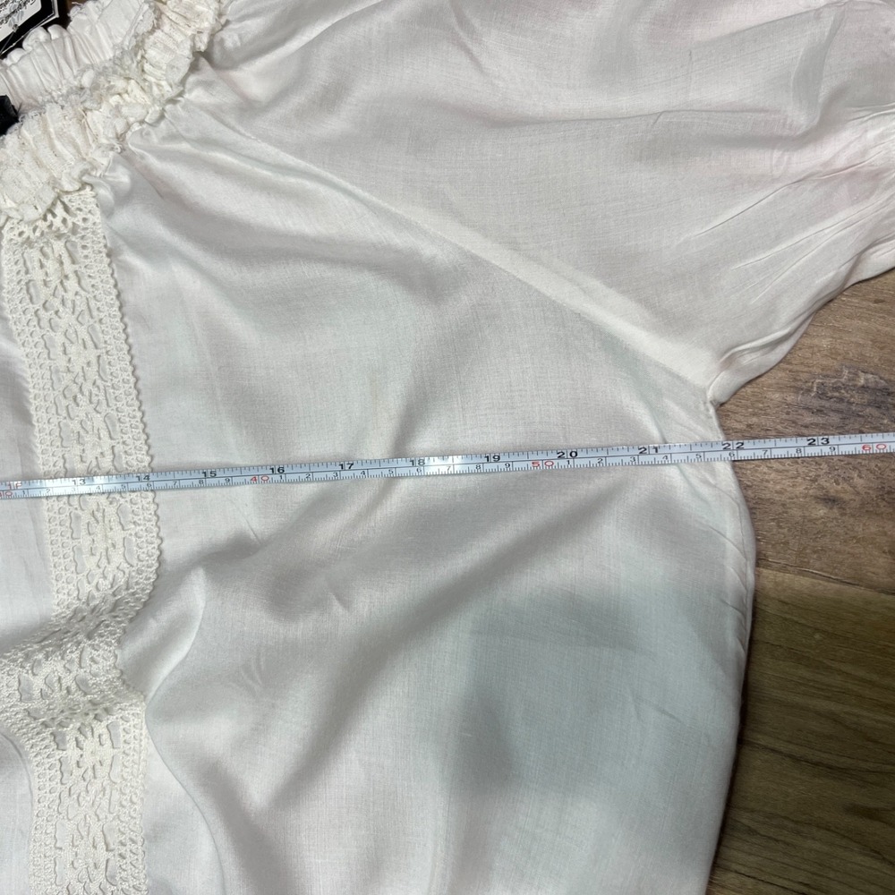 Resistol White Lace Dress XL 100% Rayon Boho Western Fringe Cowgirl Style NWT - Picture 8 of 13